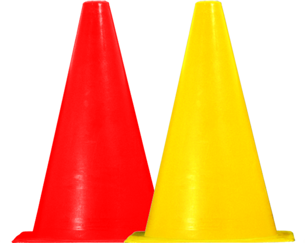 Sportquip High Cones 30 cm Set 10 Red, 10 Yellow 20-Pack