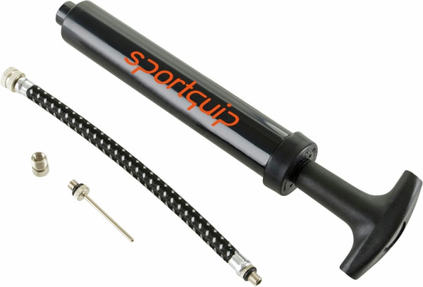 Sportquip Fotballpumpe med Slange & Nippel Grey