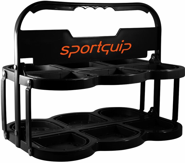 Sportquip Bottle Rack Foldable 6 bottles Black 1-Pack Plastic Bag