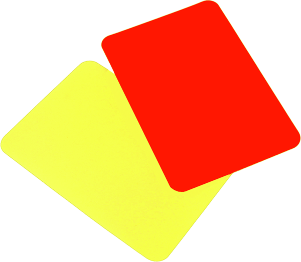 Sportquip Referee Cards 1 Pair Plastic Wrap 8 x 11,5 CM
