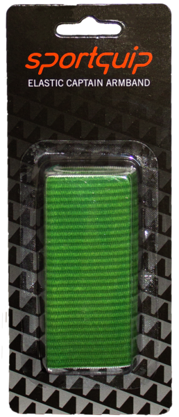 Sportquip Captain Arm Band Without Print Green 1-Pack Blister