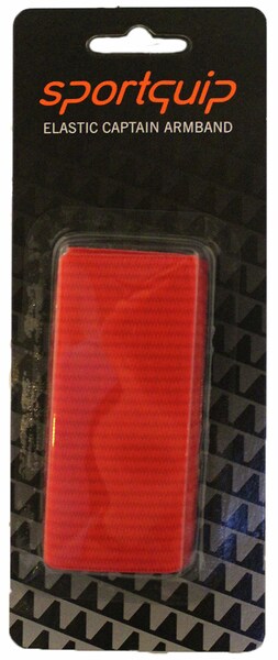 Sportquip Captain Arm Band Without Print Red 1-Pack Blister