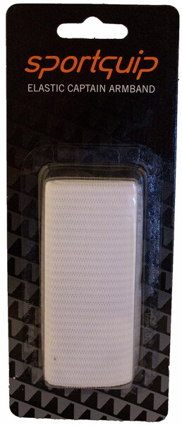 Sportquip Captain Arm Band Without Print White 1-Pack Blister